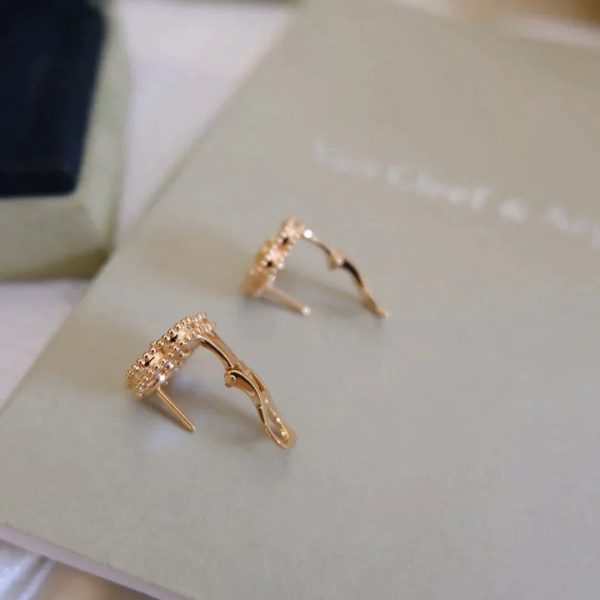 Lucky Pink Gold White Mop Earrings