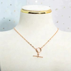 Echapee Necklace Pink Gold