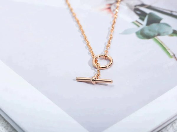 Echapee Necklace Pink Gold