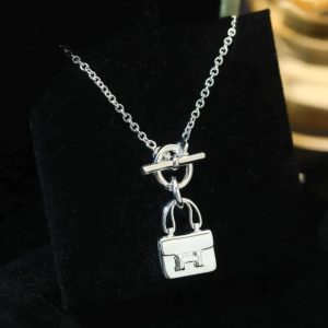 Pop H Pedant Silver Necklace