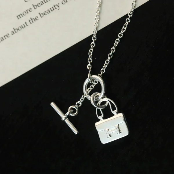 Pop H Pedant Silver Necklace