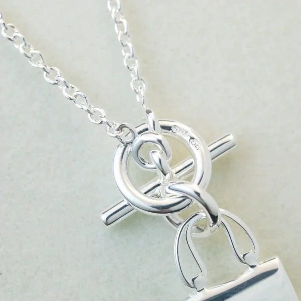 Pop H Pedant Silver Necklace