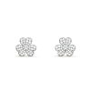 Clover 3 Motifs Chalcedony Dark Mop Silver Earrings