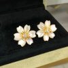 Lucky Pink Gold White Mop Earrings