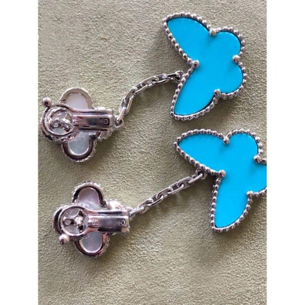 Lucky Butterfly Mop Turquoise Earrings