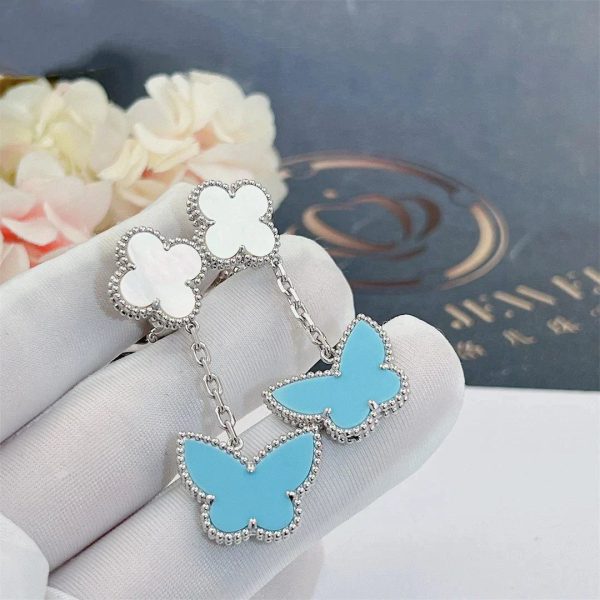 Lucky Butterfly Mop Turquoise Earrings