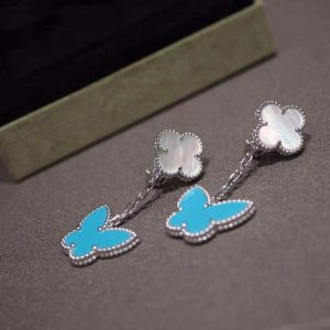 Lucky Butterfly Mop Turquoise Earrings